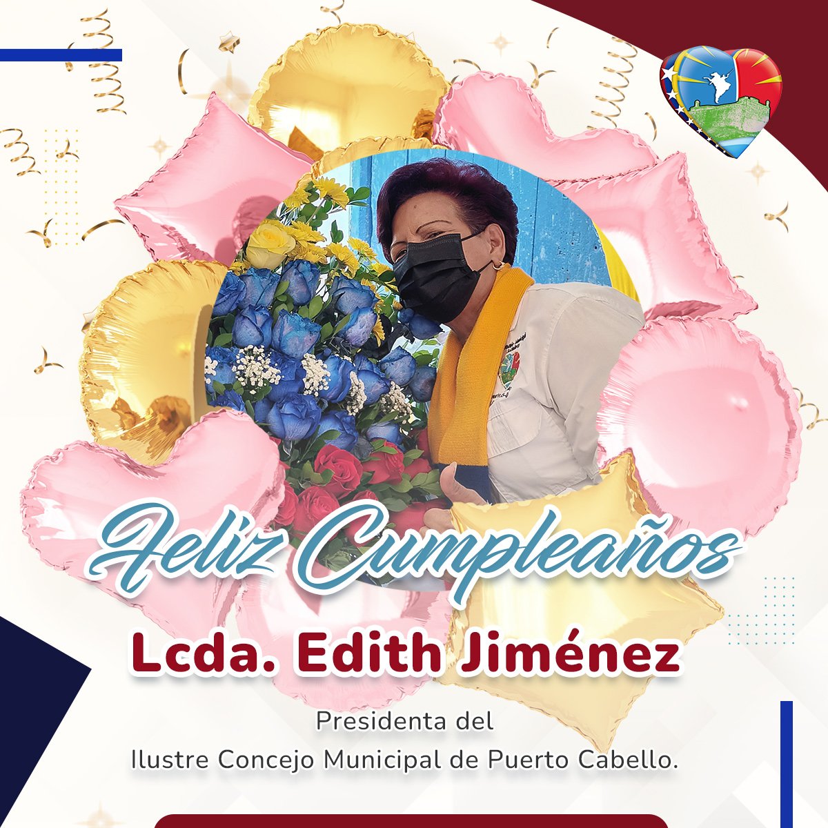 Cmunicipalpc's tweet photo. La familia de esta Ilustre institución legislativa, le desea un Feliz Cumpleaños a nuestra valiente Presidenta Lcda. Edith Jiménez, mujer luchadora comprometida con nuestro hermoso pueblo porteño. Su dedicación y pasión son un ejemplo inspirador. ❤️🎉🎂 https://t.co/oQP03DDF0d