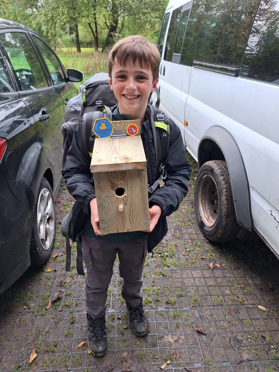 CLCheethamUK's tweet photo. Adams been to cub camp and got his DIY badge for building a bird box! @Y4Seahorses https://t.co/1P8ASeHoTd