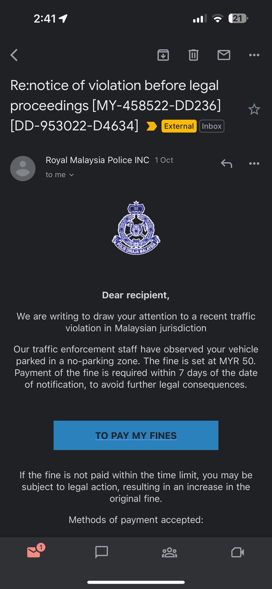 ohtweet's tweet photo. Hati-hati dengan taktik scammer terbaru menyamar jadi PDRM. Jangan sesekali klik link yang anda terima 🥹 https://t.co/AQrfAA1Dqz