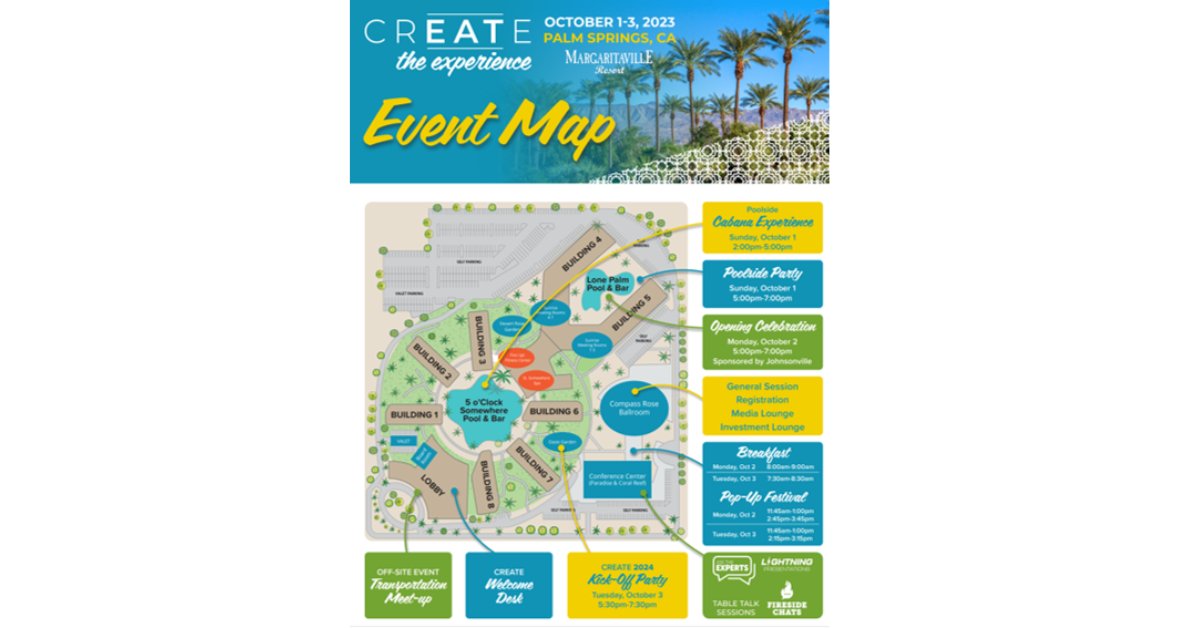 Welcome to CREATE! Stop by our welcome desk, sponsored by Campbell’s Foodservice, and pick up your event map, swag and snacks: ow.ly/gi7N50PRAmh #CREATEtogether #CREATE23