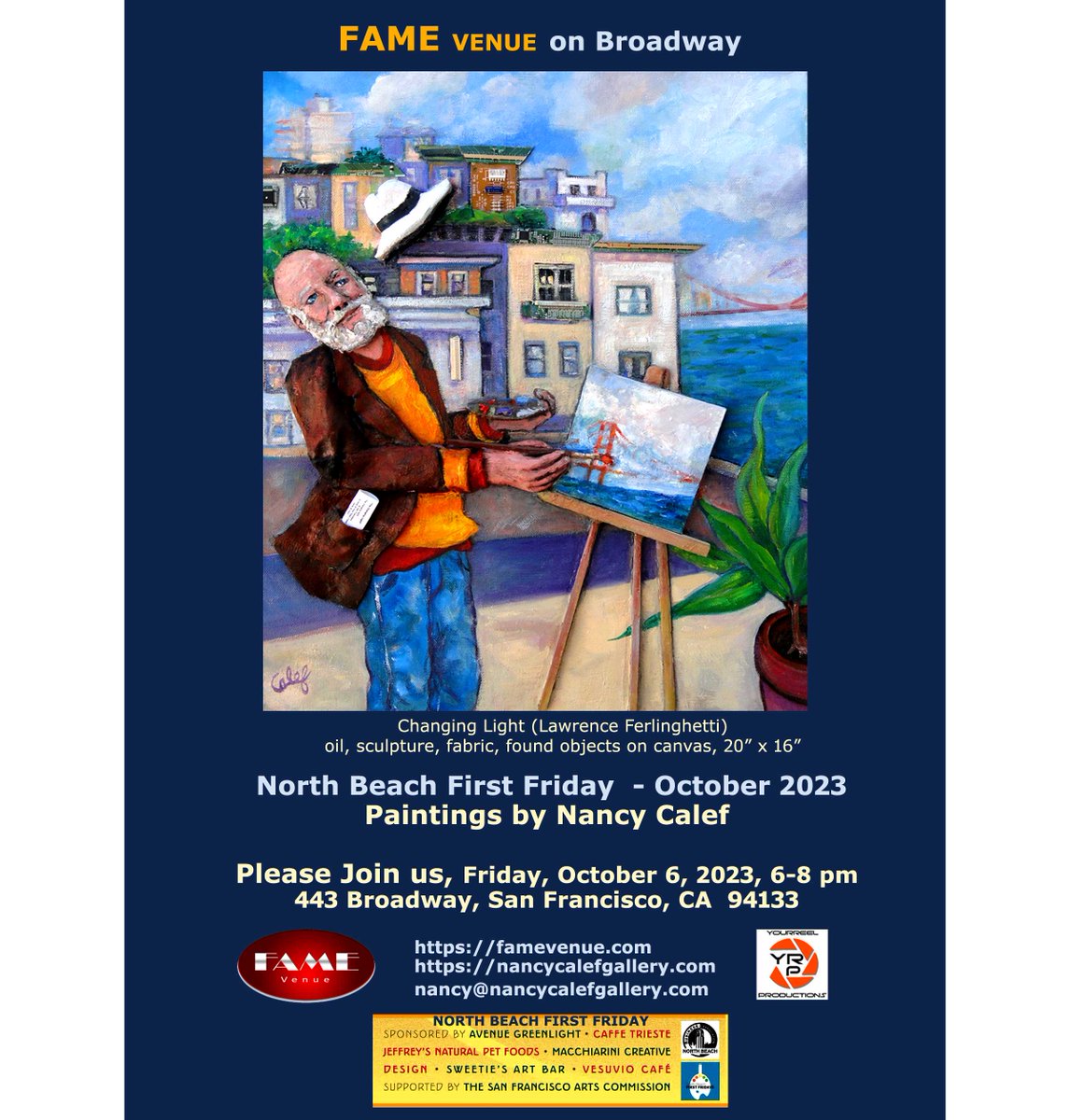 NCalef's tweet photo. Please join us for October's #NorthBeachFirstFriday. Please check the First Friday schedule for all participating venues.
Friday, October 6, 2023, 6-8 pm.
https://t.co/BKZV2ThTXE
https://t.co/eV7fAyZE9t https://t.co/ifbtRbsUCv