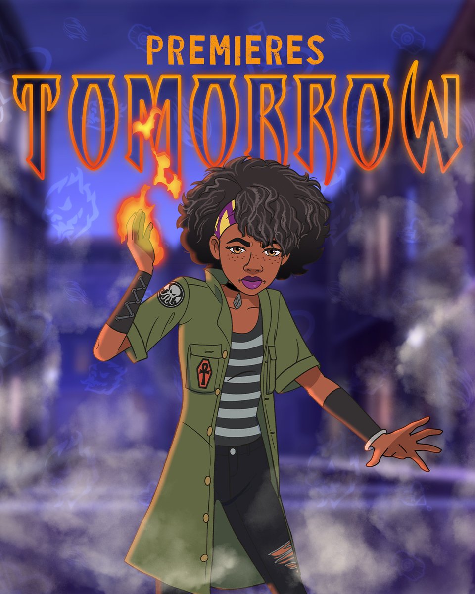Dreamworks's tweet photo. The frights begin TOMORROW! 🕯️🩸🪦 Close the windows, lock the doors, and stream #FrightKrewe on @hulu and @peacock. https://t.co/ROVZo3f2Nw