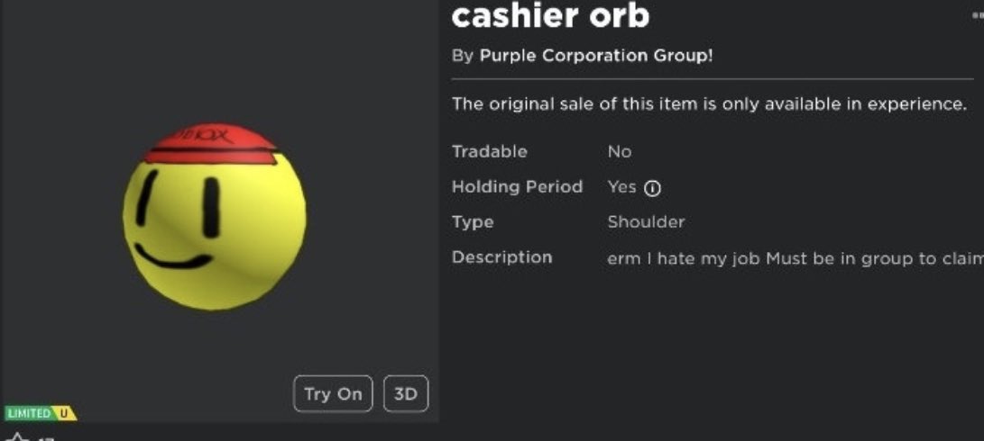 WhoseAli's tweet image. 🎉2 CASHIER ORBS GIVEAWAY🎉

Sponsored By: @ShepModder 

‼️Requirements‼️: 

-Follow: @WhoseAli , @ShepModder &amp;amp; @Camp_etc 

- Like 👍 &amp;amp; Retweet ♻️

-Request To Join This Group : roblox.com/groups/3254113…

Comment “Done” With Proof ✅

#Roblox #robloxfree #robux #robloxgw #freeugc