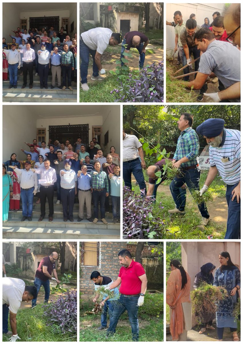 jkscert_jmu's tweet photo. Prof.(Dr.)Parikshat Singh Manhas ,Director JKSCERT, Sh. H.R. Pakhroo Joint Director, JKSCERT along with all the officers gathered for Shramdan at 10am today in the 'Swachhta Hi Seva' organized at the JKSCERT Complex Muthi, Jammu  to make 'One Date, One Hour' a success. https://t.co/vL0QwVIVB8