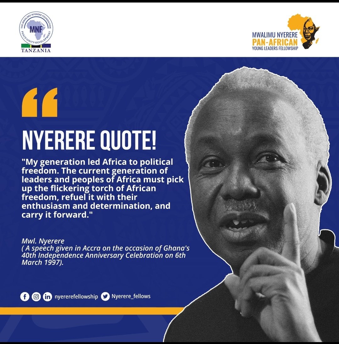 Youth in governance is not just a demographic, it's a force of change, a beacon of hope, and the architects of a brighter future.
<a href="/Nyerere_Fellows/">One Africa Youth Leadership Fellowship</a>
#NyerereFellowship