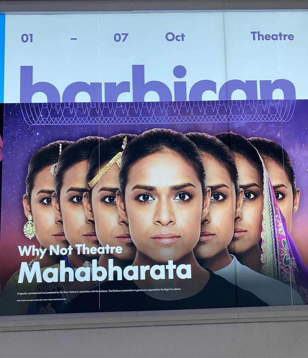 A long Sunday at a good show. The Mahabharata told in two parts/two shows: Karma & Dharma. @Barbican #WhyNotTheatre Pared-down #mahabharata