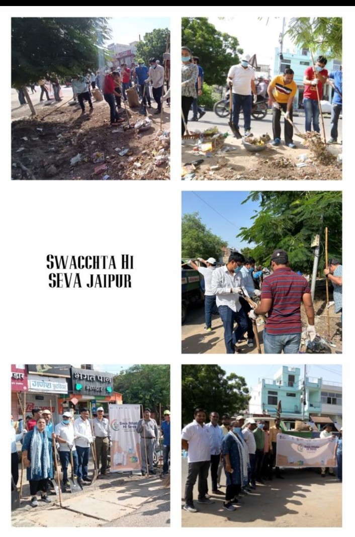 HPCL_JaipurRO's tweet photo. HPCL Jaipur Team and their family members joined hands in Swachhta Hi Sewa Campaign 2023 by organizing a cleanliness drive near Bajaj Nagar Police station Jaipur. #SwachhataHiSeva #Cleanliness #swachbharat @Rg03Goel @HPCL https://t.co/PDYiWR3GRd