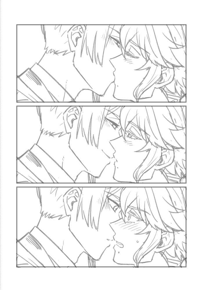 [ジェイアズ落書き]キスする顔かわいいとお互い思っているジェイアズ 