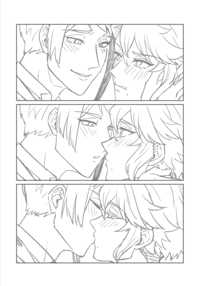 [ジェイアズ落書き]キスする顔かわいいとお互い思っているジェイアズ 