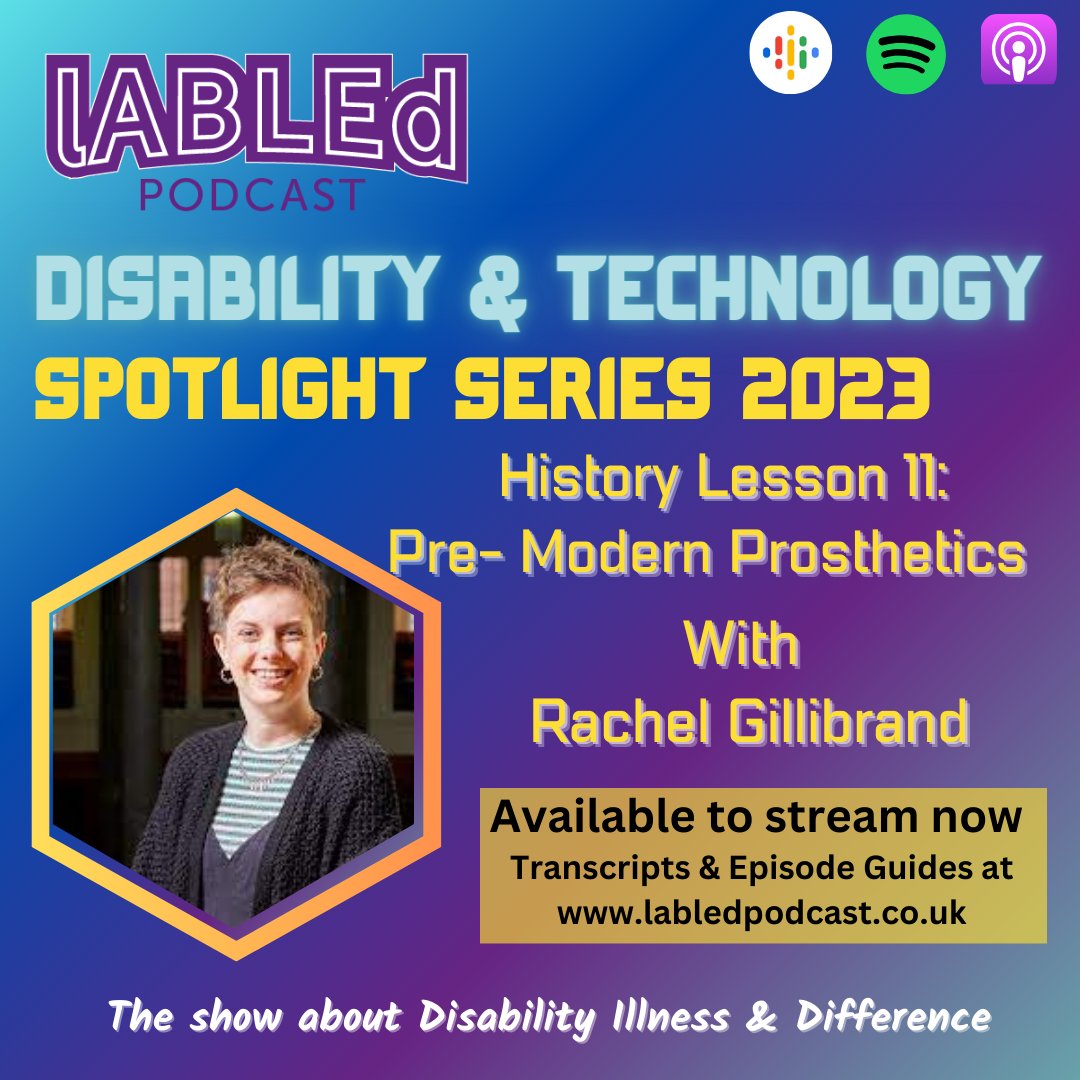 lABLEdPod's tweet photo. The first episode of our #DisabilityTechnology series is here!
It's a #HistoryLesson with the fabulous @r_gillibrand !
Check it out wherever you pod!
#DisabilityPodcast #DisabilityHistory #DisHist #NewEpisode #DisabilityTech #MedievalHistory https://t.co/uUnUwRW0fD