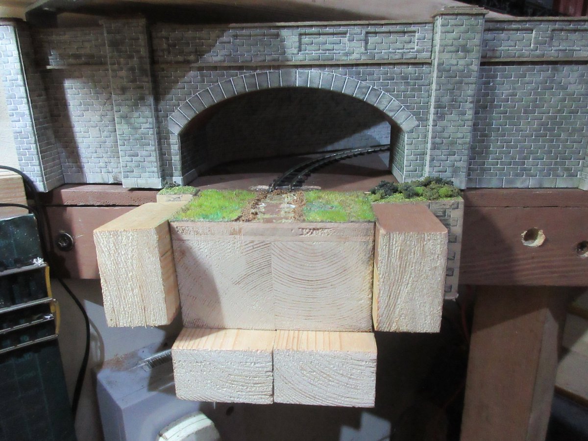 hadarford's tweet photo. Today I completed the initial construction of the fiddleyard end of the large lift-out bridge by adding the section of the bridge, which I cut off, to the fiddleyard baseboard, and constructed the new retaining sections. 😊 #modelrailway #narrowgauge https://t.co/Tvilv05YLE https://t.co/2tUffXTl8J