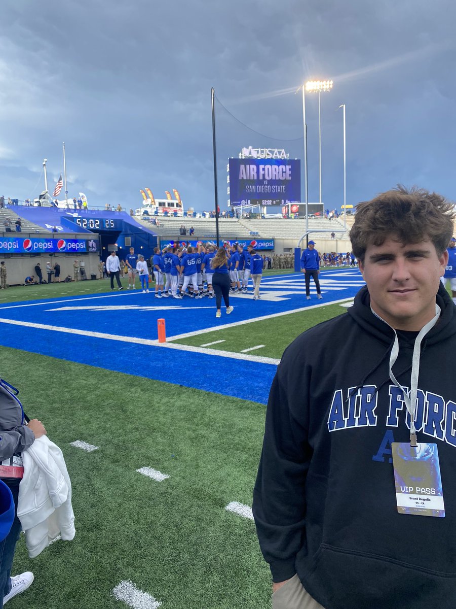 Grant Degulis (@degulisgrant) on Twitter photo Thank you <a href="/AF_Football/">Air Force Football</a> for a great GameDay experience and tour. Can’t wait to come back. #FlyFightWin @CoachKPearsonAF Thank you <a href="/AF_Football/">Air Force Football</a> for a great GameDay experience and tour. Can’t wait to come back. #FlyFightWin @CoachKPearsonAF