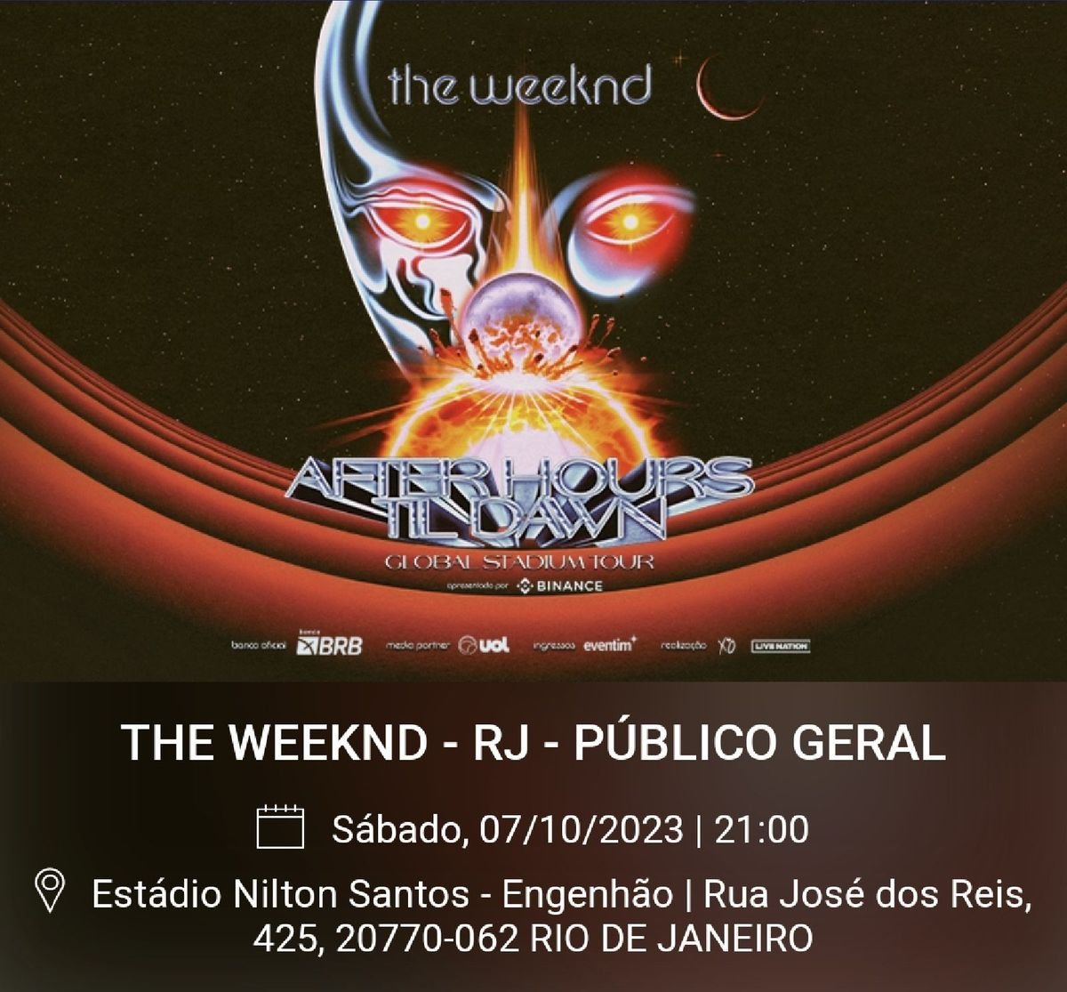 juzeriolo's tweet photo. VENDO 2 INGRESSOS THE WEEKND 07/10 RJ
2x Inteira
Cadeira Superior Oeste
R$ 200,00 cada
#THEWEEKND #ingresso #TheWeekend #show #RiodeJaneiro #TheWeekndShow https://t.co/5VwOXUuAYR