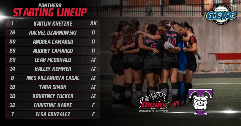 Starting line up today! #GoDrury #PantherNation