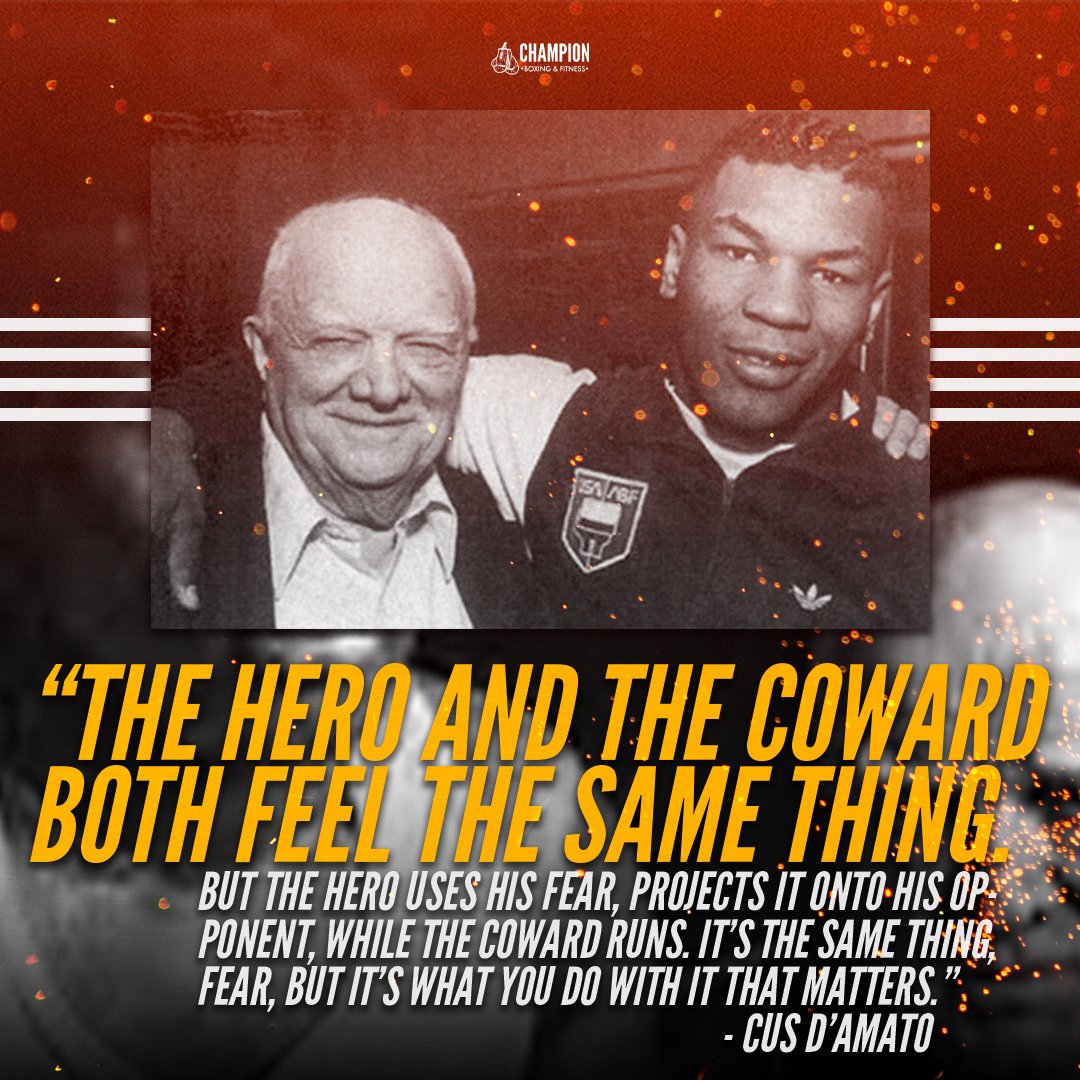 ChampionBoxing's tweet photo. Do you face it and use it as a motivator? 

Or do you turn and run when it gets tough?

 It's not the fear itself, but the courage to face it that defines champions. https://t.co/WdXYxWb987