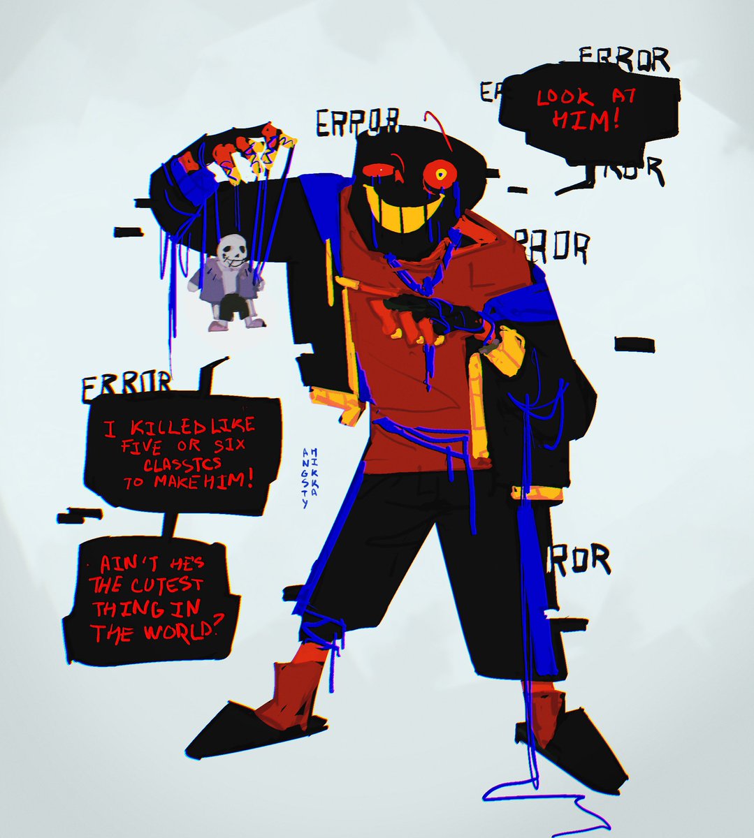 HikkaMoved's tweet photo. Hes so cute when gets exited about his hobbies🥰
#errorsans #undertale https://t.co/xM5KZKfSw7