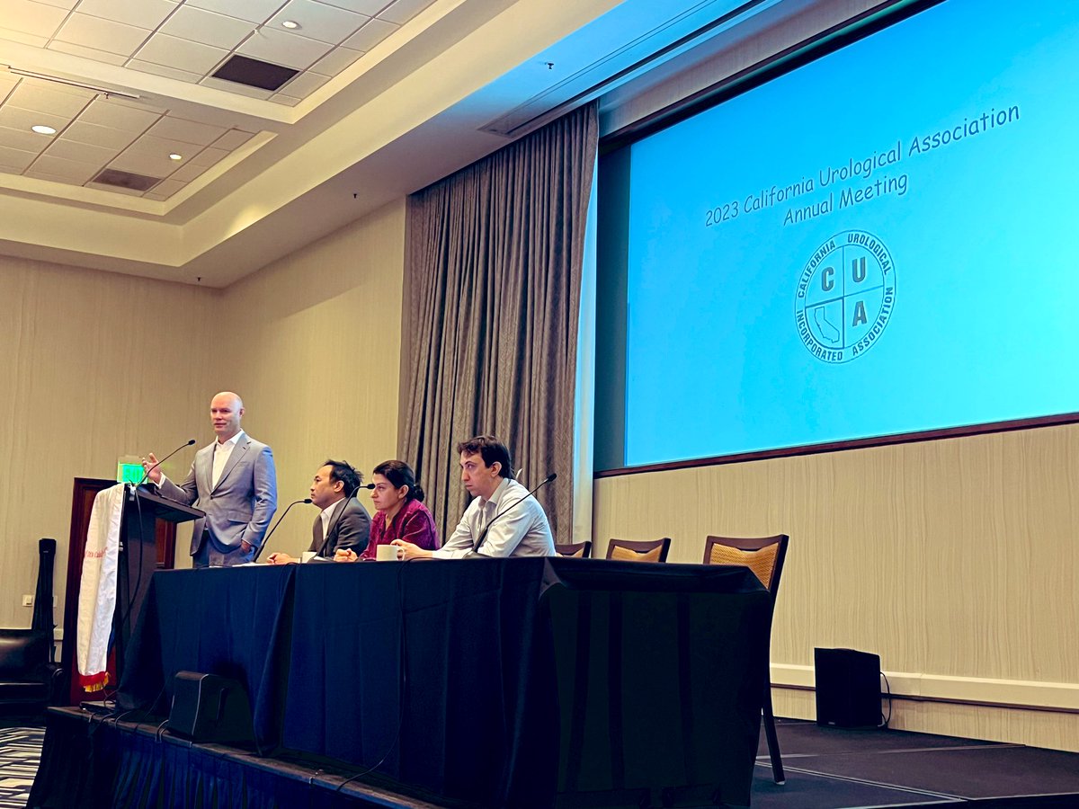 DrSCohen's tweet photo. Extremely informative address by @CMAdocs @CMA_CEO Dustin Corcoran at @Calurology annual meeting #WSAUA23 @auawest this morning. Thank you @CMA_CEO for your leadership to ensure sustainability of practice in CA, including increasing access for MediCal population. @DrJohnLam @PReyblat @bretanmd @JJAndinoMD @dr_coops @EugeUrology @AmerUrological