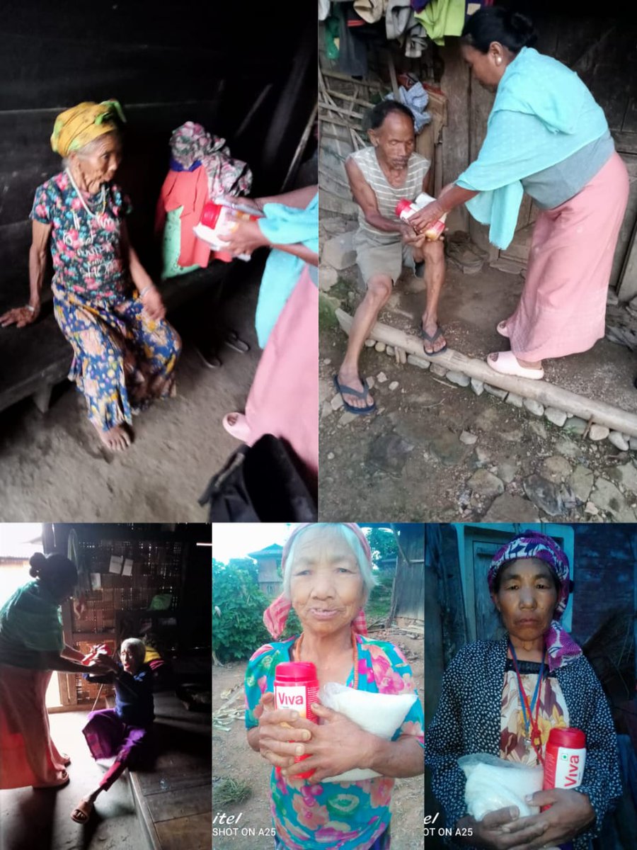 SHGs of Nagaland SRLM reaching out to elders on the occasion of International Day for Older Persons #OlderPersons #mord @DAY_NRLM @MoRD_GoI @MyGovNagaland #NSRLM2