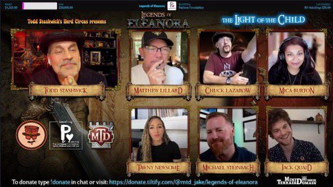 My heart is full. ❤️ You nerds are mighty! So many of you showed up and opened your hearts and wallets that we raised over 32k to fight Childhood cancer!! Thanks everyone who tuned in to Legends of Eleanora: the Light of the Child. The first of many. @pablove @TSNerdcircus