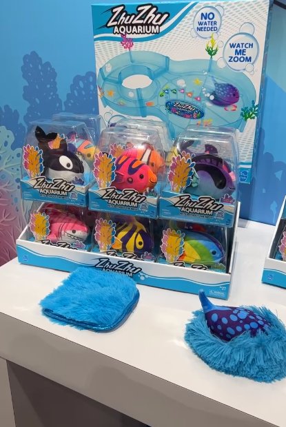 Pics of ZhuZhu Aquarium pets, packaging, and playsets at #toyfair2023! #ZhuZhuPets #ToyFair