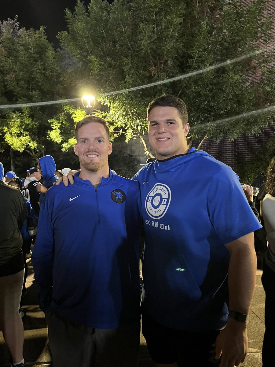 CoachMattMercy's tweet photo. Glad I got to catch up with #RaptorFast alum for @DukeFOOTBALL before he’s playing on Sundays. Proud coach! https://t.co/rs9t1nYlCI
