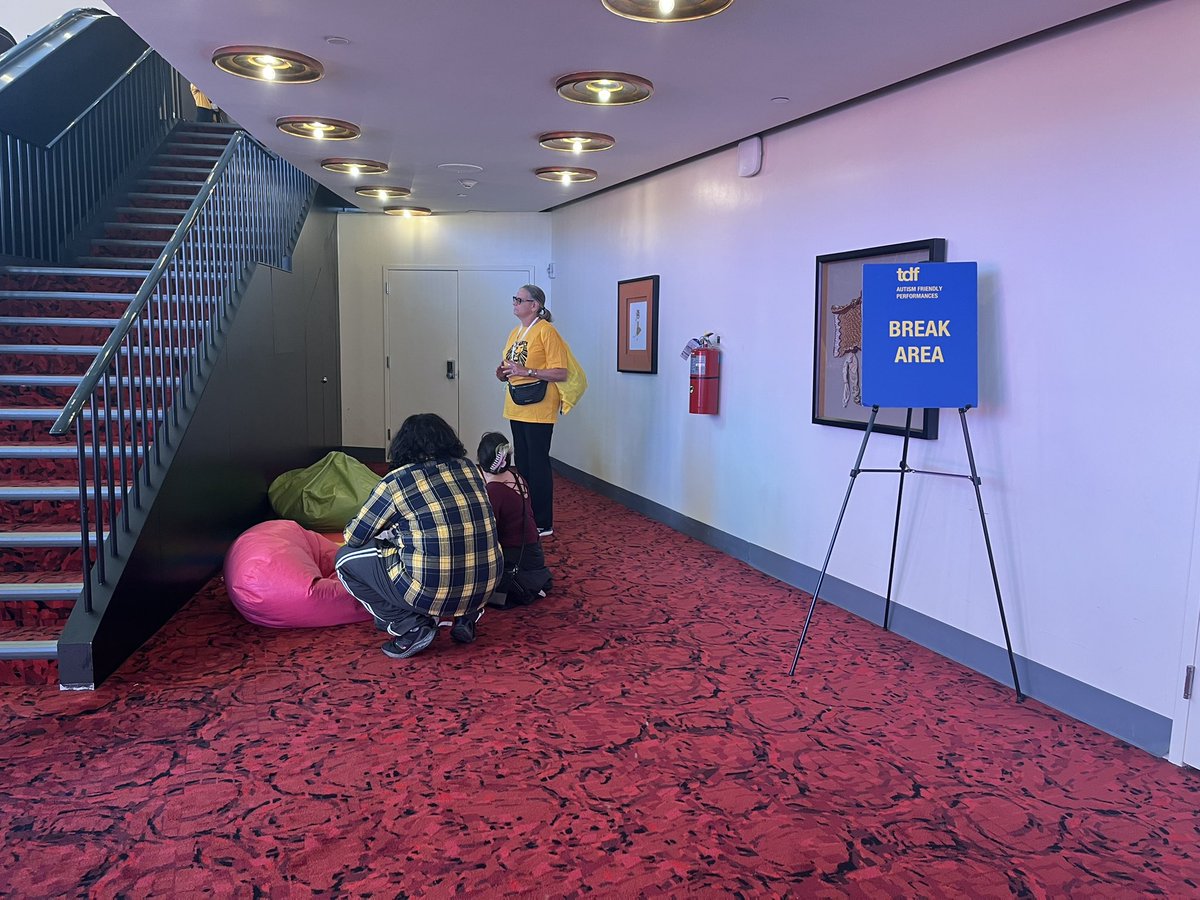 TDFNYC's tweet photo. If folks need a break at any time while they’re here, they can rest in our break areas with volunteers around if they need anything! #TDFAccess #AutismFriendly https://t.co/ScbFvjpWyo