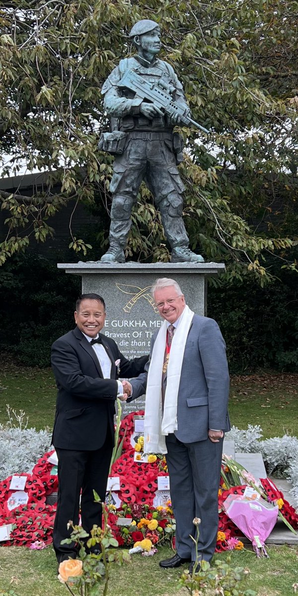 GaryCooke16's tweet photo. Was privileged to attend the Gurka Memorial Fund Ceremony in Folkestone this morning.  My congratulations to Dhan Gurung, his fellow trustees and the Nepalese community in Folkestone for coming together to celebrate and commemorate the Gurka’s contribution over so many years. https://t.co/PC4Jt7sJgB