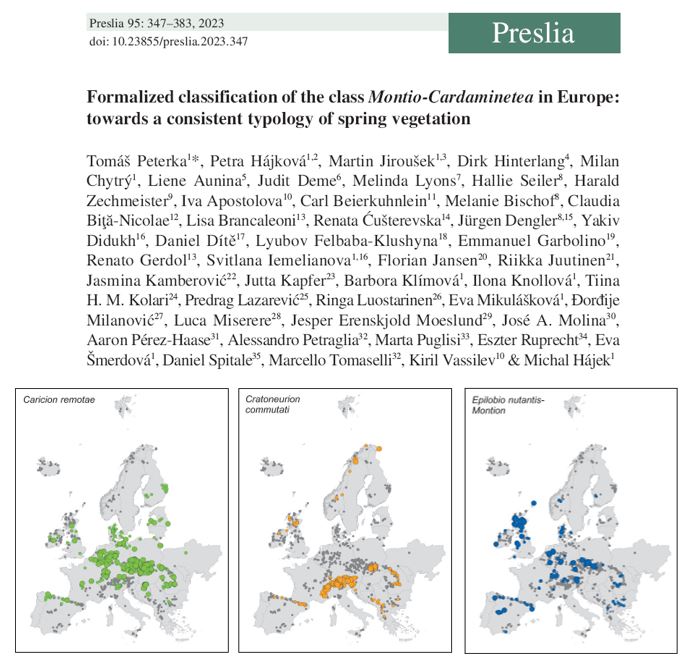 MilanChytry's tweet photo. After several years of work by a team of European vegetation scientists led by Tomáš Peterka, we have a comprehensive revision of the classification of another vegetation type across Europe: plant communities around water springs. Open access in Preslia:
https://t.co/RmFwwFDfiA https://t.co/bSIvza6Hj4