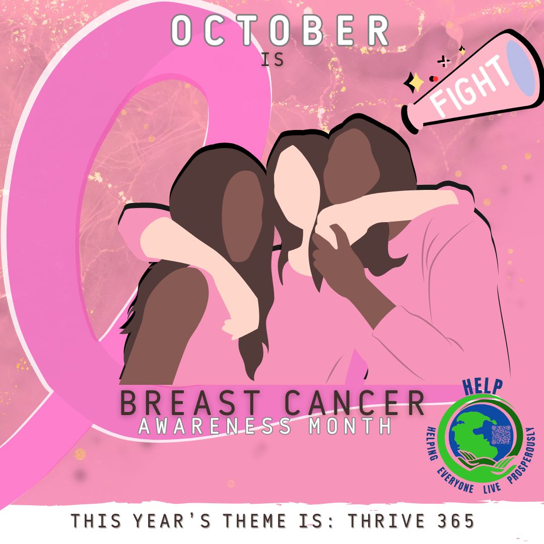 The month of October is #BreastCancerAwarenessMonth. 
This month, let's #unite to raise awareness support, and empower those affected by breast cancer. 
#Thrive365 #pinkweek #nonprofit #nonprofitorganization #education #socialgood #donate #nonprofitsoftwitter #atriskyouth