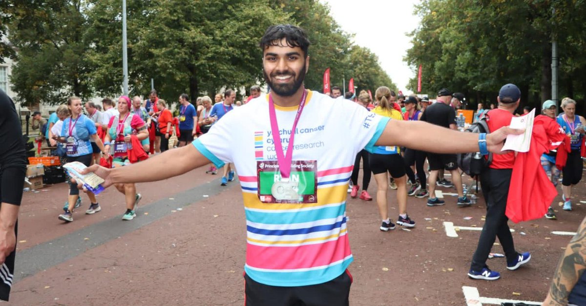 cancer_wales's tweet photo. Congratulations to all our Team CRW members who completed the @CardiffHalf today. 

It was great to see all 140 of you out in force, raising money, awareness and suppport for Cancer Research Wales.

Here’s to hoping the legs aren’t too sore tomorrow! 

#TeamCRW #CardiffHalf https://t.co/ydBhdB5QJA