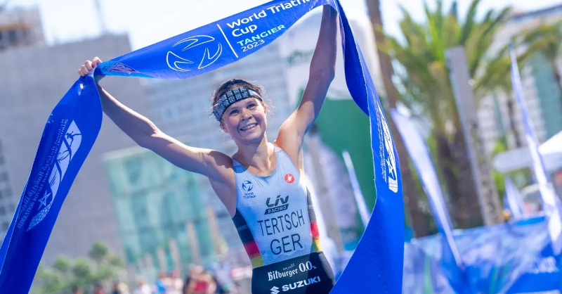 triathlon_dt's tweet photo. Lisa Tertsch hat am Sonntag den Weltcup in Tangier (MAR) über die Sprintdistanz (750 Meter Schwimmen, 20 Kilometer Radfahren, 5 Kilometer Laufen) gewonnen.