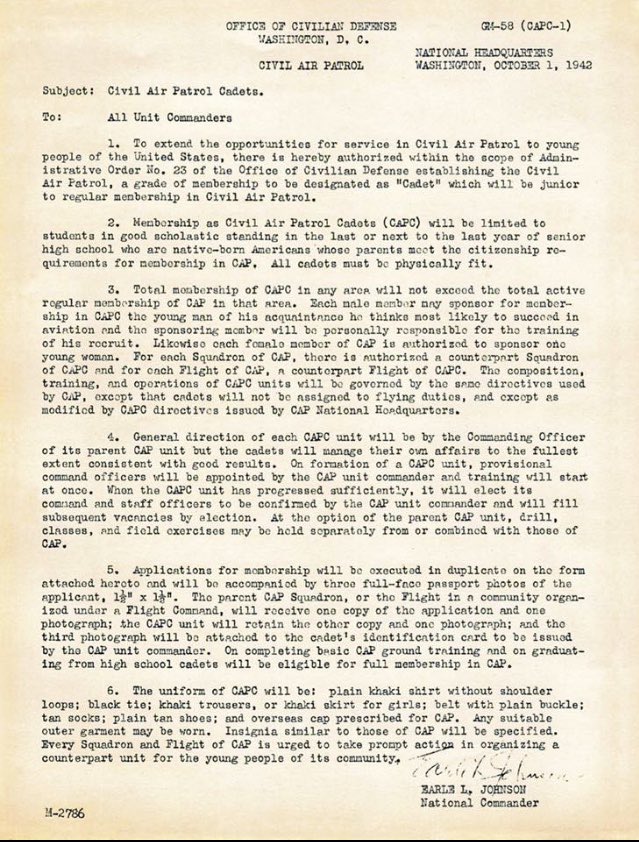 ericvscott5's tweet image. Happy 81st birthday to the Civil Air Patrol Cadet Program! I would not be where I am today, without the challenges and opportunities afforded to me, in the CAP Cadet Program. #CAPCadet