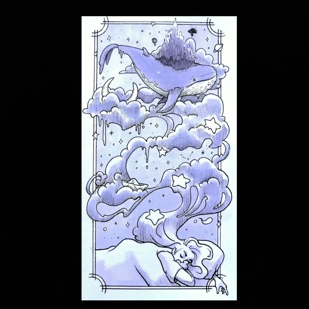 eroviah_'s tweet photo. Where did the rest of the year go?
 It's already #Inktober and I don't feel prepared🤭

Day 1: Dream https://t.co/LKZIbQQnsH