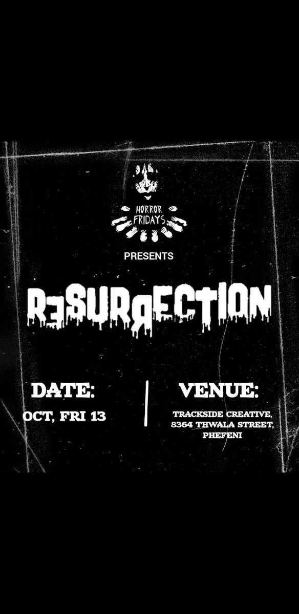 HorrorFridaysSA's tweet photo. WE GOING TO RESURRECT THE REAL RAPS!!!☠👺👹😈👻🎃 https://t.co/ZPxrB2HgTS