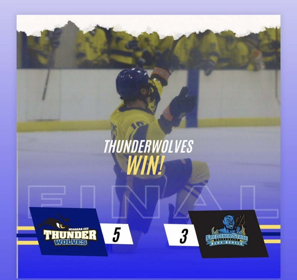 <a href="/NCThunderwolves/">SUNY Niagara Thunderwolves</a> Club Hockey moved to 2-0 last night after another big a road W!