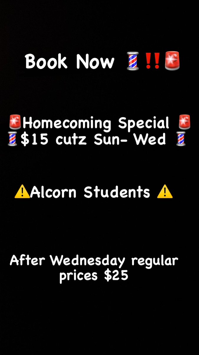 Text - (225) 892-1922  To Book #alcornstudents #alcorn24 #alcorn25 #alcorn26 #alcorn27