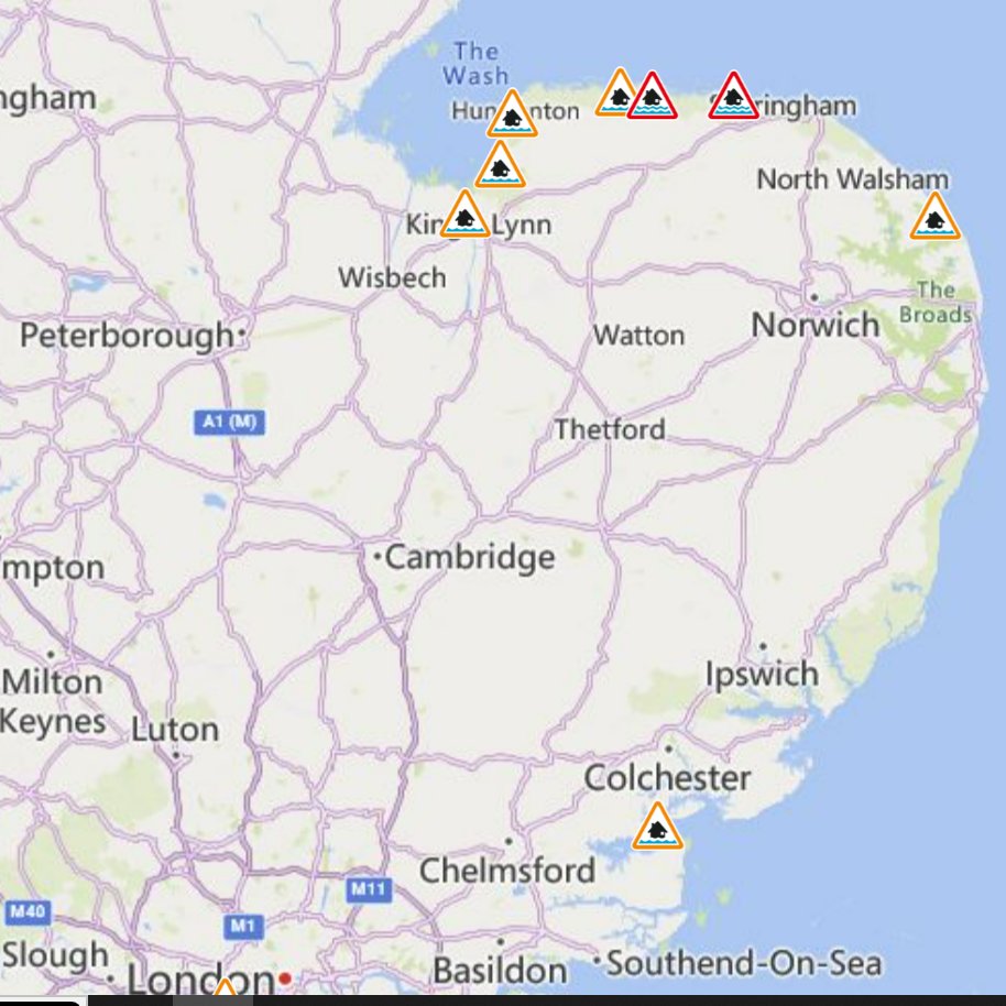 There are currently 2 Flood Warnings and 6 Flood Alerts in place across the area.

Find out more at: check-for-flooding.service.gov.uk.

You can sign up for the free flood warnings service at: gov.uk/sign-up-for-fl…