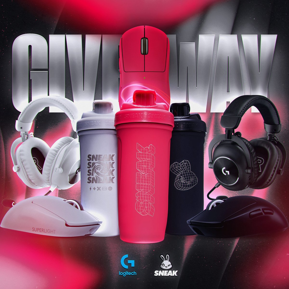 GIVEAWAY 🔥 

Thanks to @logitechGUK we’re giving away a Superlight 2 Mouse and a Pro X 2 Headset in your choice of colour 😮‍💨

We’re also throwing in our new Metal Shaker and a tub!

🤝 Follow <a href="/SneakEnergy/">SNEAK</a> + <a href="/LogitechGUK/">Logitech G UK</a>
❤️ and RT this post 
💬 Comment the colour you'd choose