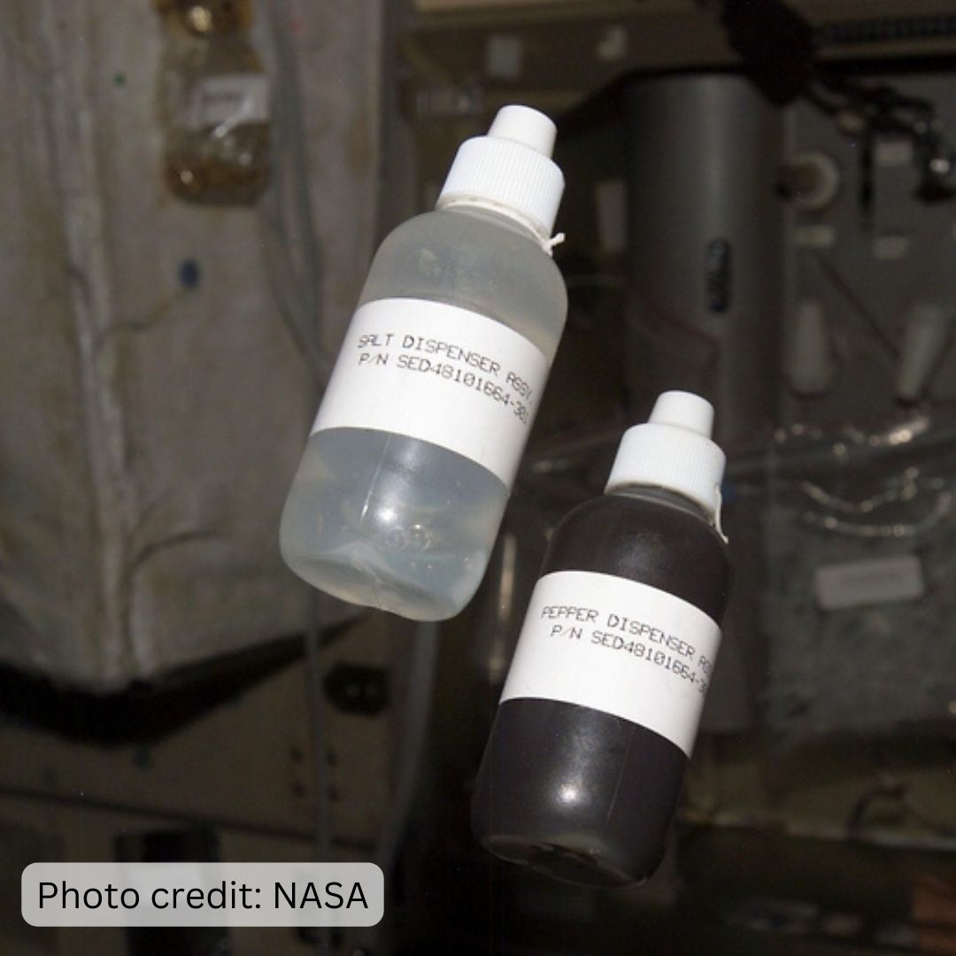 heyhelentaylor's tweet image. HOW TO EAT IN SPACE launches in T minus 30 days!  Time for a pseudo-countdown of space food fun, starting now:
Did you know? Astronauts use liquid salt and pepper so little flecks don’t fly everywhere.
#howtoeatinspace #sciencerocks #stembooksforkids #spacebooks