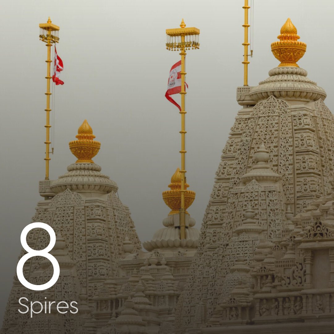 Marvel at the majestic Akshardham Mahamandir with its 8 awe-inspiring spires, each a testament to human artistry & devotion. As we count down just 8 days to the grand opening, stay tuned for more wonders to unfold. #AkshardhamOpening2023 #LegacyofInspiration #Akshardham #VisitNJ