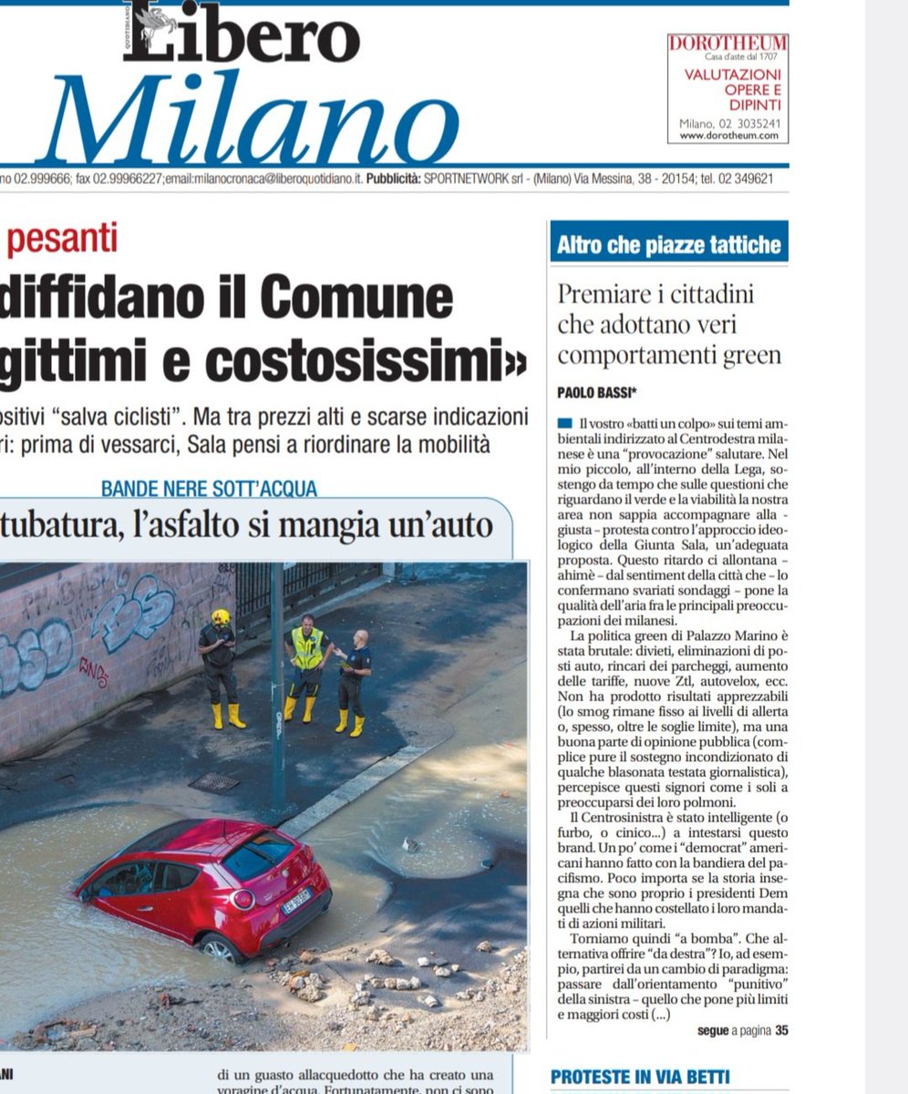 Paolo_Bassi's tweet photo. Un piccolo contributo di idee, perché sono convinto che una destra moderna in ambito metropolitano non possa non parlare di ambiente, qualità dell'aria, verde, ecologia, mobilità sostenibile.
Il punto è 'come' farlo. @Libero_official https://t.co/kvqNptGlpd