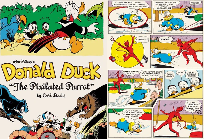 #HappySummerHolidays Enjoy the adventures of your favourite #HumanDucks by the #DucksMan in duck... ehm in person! Discover the art of Great #CarlBarks with the volumes of #DonaldDuck & #UncleScrooge! 🏖️🦆🤣🤣🤣 🍴 #HurryUp 😈👨‍🌾! #media #cartoon #comics #Reading #books