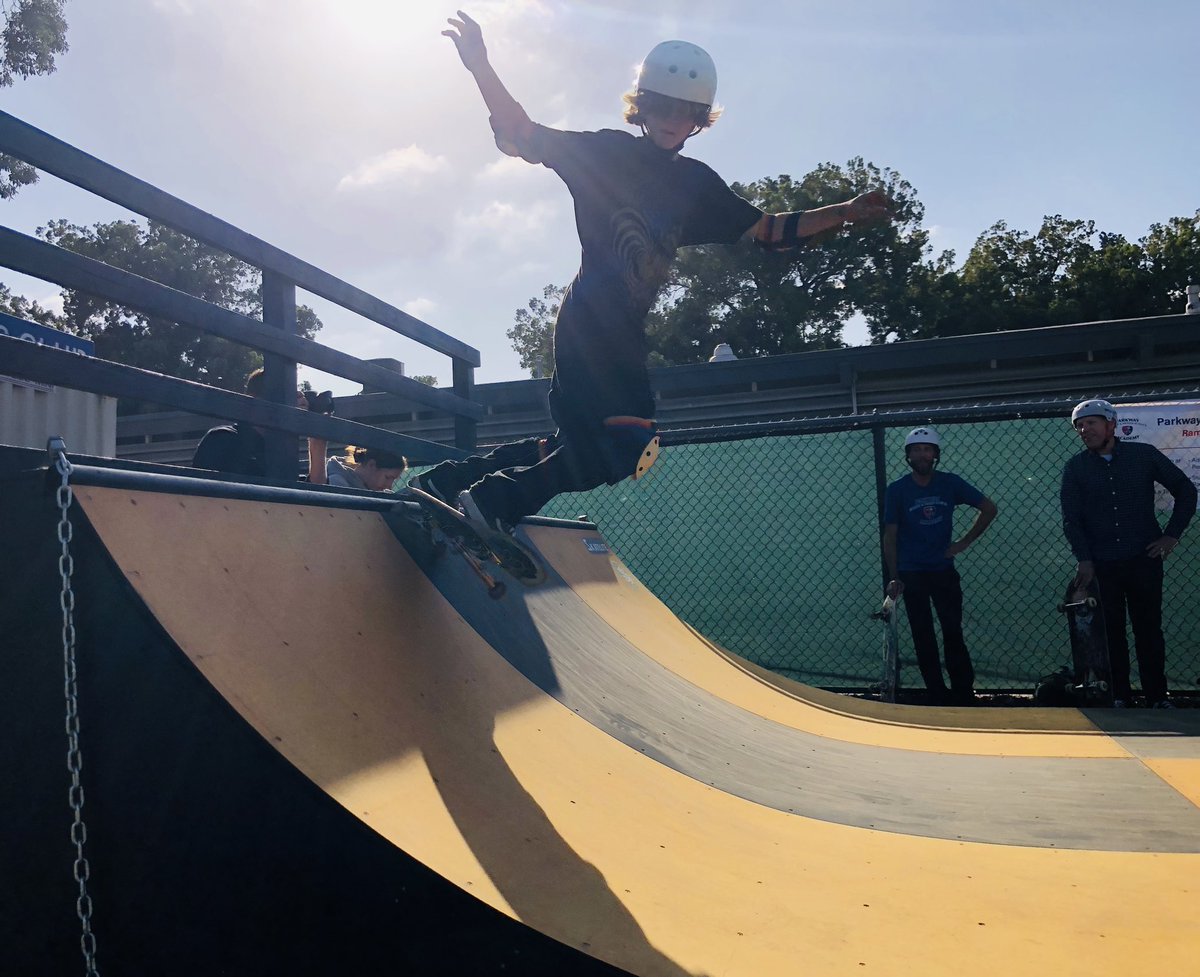 Finally got students on the ramp! What an amazing opportunity for Parkway students! <a href="/skatelite/">Skatelite</a> <a href="/RyanSheckler/">Ryan Sheckler</a> <a href="/Surfer/">SURFER</a> <a href="/johnjohnflorenc/">john john florence</a> Skateboarding and Engineering! sdnews.com/parkway-sports…