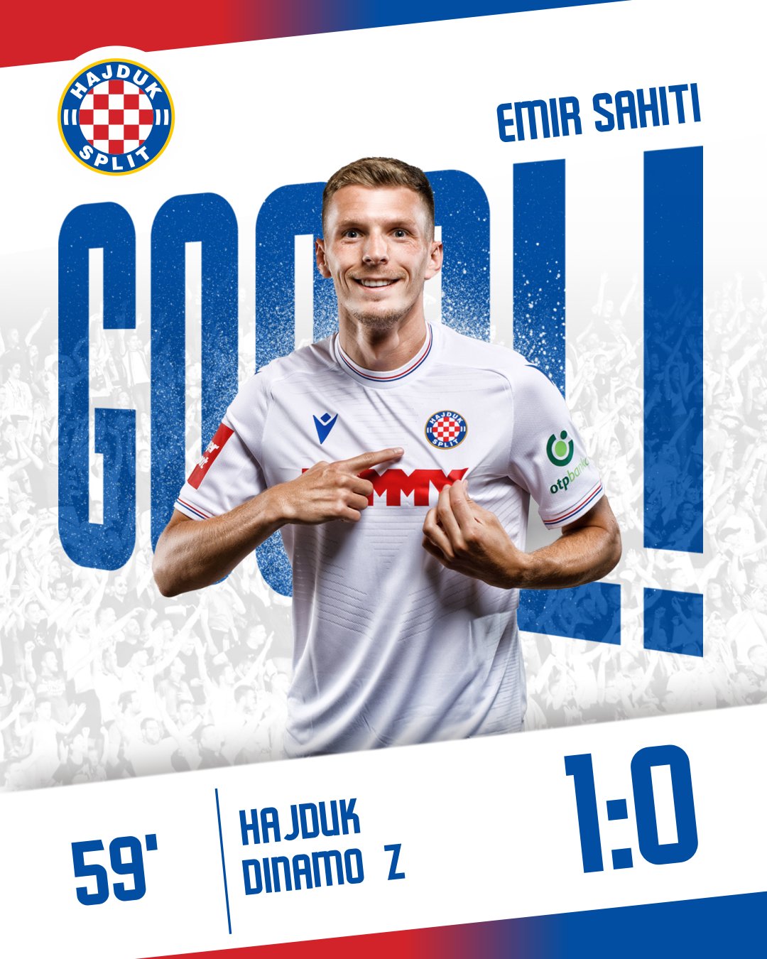 Zagreb: Dinamo (Z) - Hajduk 1:0 • HNK Hajduk Split