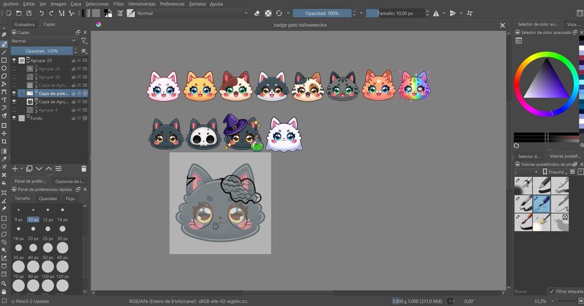 Convirtiendo mis gatitos kawaiis a una versión Halloween😃💖

#twitch #twitchbadges