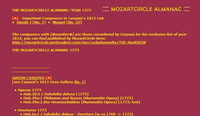 #MozartCircleAlmanac #Year1773 The new Almanac of Music (1773) is available! Discover the major works of music for year 1773: now with #Haydn & #Mozart 1773 works! #ff @HaydnSocGB @HaydnGuild @HaydnSocietyNA mozartcircle.porticodoro.com/mzc/almanac/