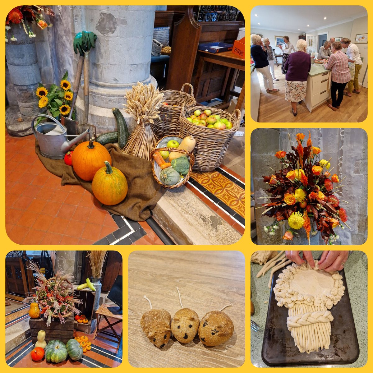 Glorious Family Harvest Festival <a href="/OckhamChurch/">All Saints' Ockham</a>. Fabulous home grown fruit and vegetables, a community-made harvest loaf, bread mice hidden around the church and a picnic in the grounds. We thanked our generous God and shared the bounty He has shared with us.<a href="/CofEGuildford/">Diocese of Guildford</a>