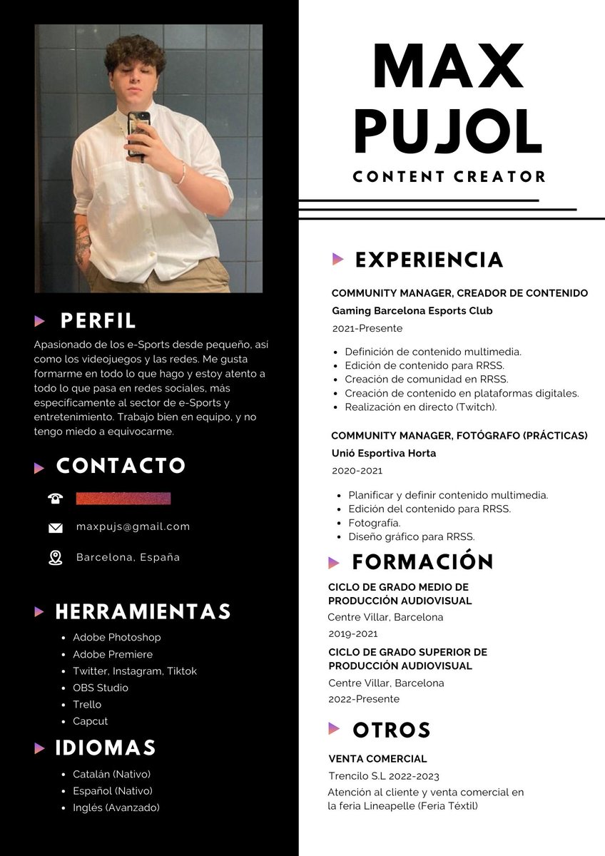 ¡Hola! Estoy buscando trabajo en cualquier ámbito relacionado con la comunicación y/o creación de contenido.

📥Para referencias de mi trabajo o más información me podéis contactar por MD o en: maxpujs@gmail.com 

Se agradece difusión❣️