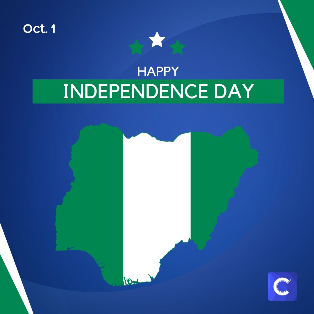 chanzotech's tweet photo. It hasn't been the best of years for the country. While one could argue that it has never been as worse than it is currently.
One thing remains true. Our strong resolve and never-say-never attitude will always prevail.

Happy Independence Day! 🇳🇬 🇳🇬 🇳🇬 

#IndependenceDay #Nigeria https://t.co/NobuyviXd4