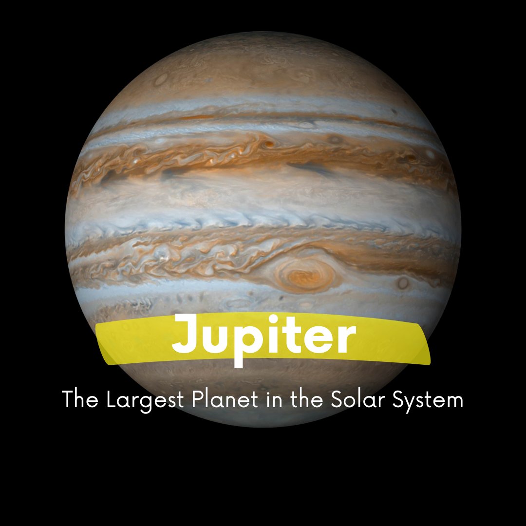 iamjekol's tweet image. The largest planet in the solar system is Jupiter. Jupiter's mass exceeds the total mass of all other planets. It also hosts a massive storm system known as the Great Red Spot, which is twice the size of Earth and has persisted for hundreds of years.